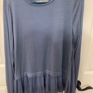 Valerie Stevens Dusty Blue Long Sleeve Top